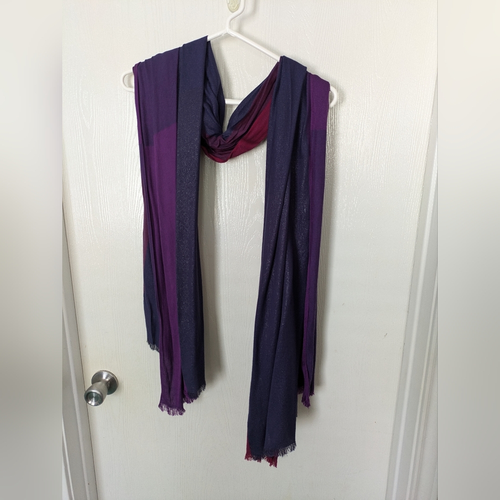 LOFT Blue, Purple & Magenta Scarf Size OS